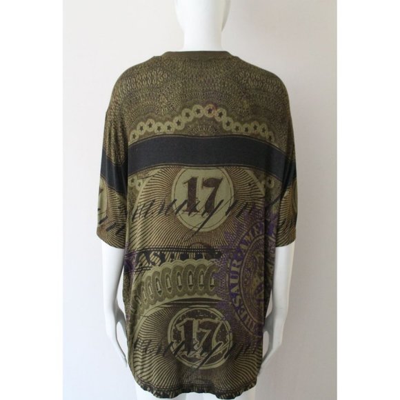 Givenchy I Feel Love Dollar Money Print Tshirt Green Camo Authentic Size 42 - Picture 3 of 8